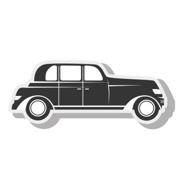 Araba siyah sedan taşıma tasarım