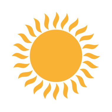 güneş güneşli sarı izole