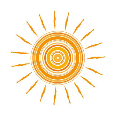 güneş güneşli sarı izole