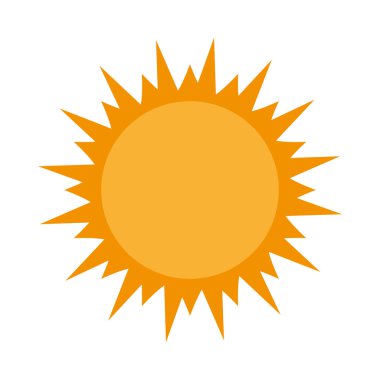 güneş güneşli sarı izole