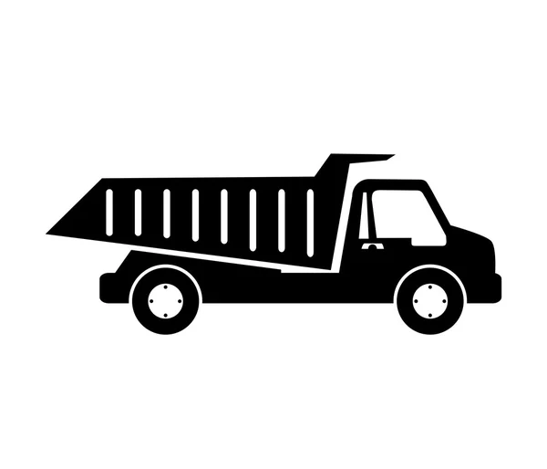 Vrachtwagen dumping dump bouw — Stockvector