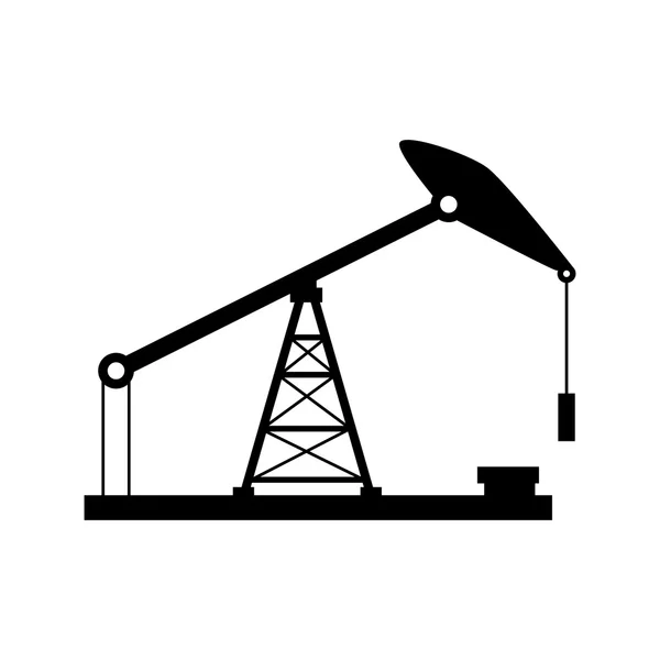 Fabricación producción plataforma petrolífera aislada — Vector de stock