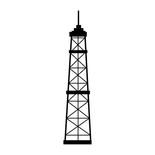 Производство нефтяной платформы изолированы — стоковый вектор