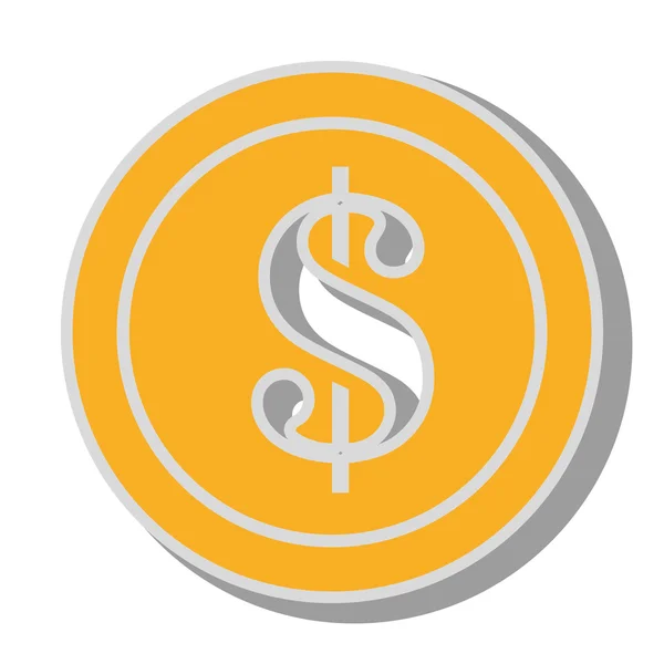 Moeda moedas dinheiro dinheiro design de dinheiro — Vetor de Stock