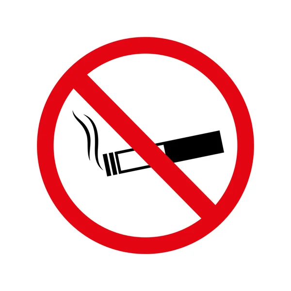 Τσιγάρο χωρίς προειδοποίηση απαγορεύεται — Διανυσματικό Αρχείο