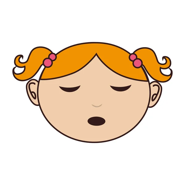 Fata desene animate design copilărie — Vector de stoc