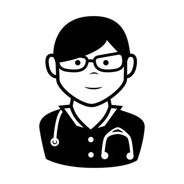 Médecin homme dessin animé design — Image vectorielle