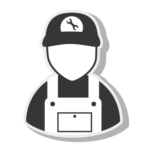 Hombre avatar mecánico aislado — Vector de stock