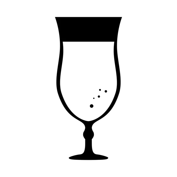 Beker glas drinken geïsoleerde ontwerp — Stockvector