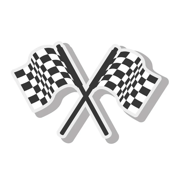 Vlajka auto race design, samostatný — Stockový vektor