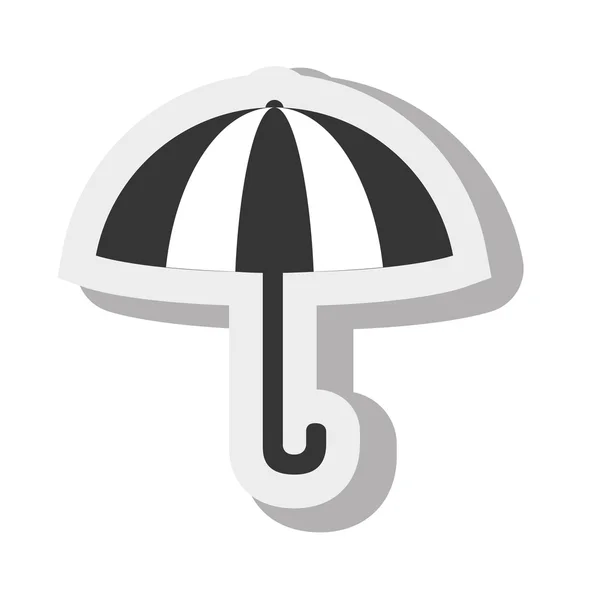 Paraguas mango tiempo diseño aislado — Archivo Imágenes Vectoriales