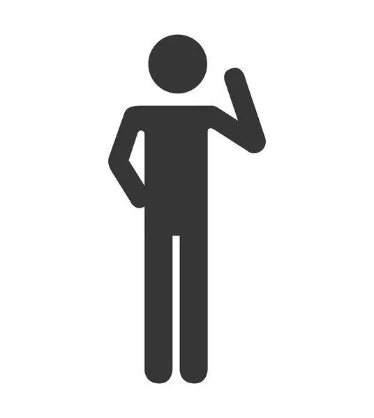 Silhouette Person stehendes Design — Stockvektor