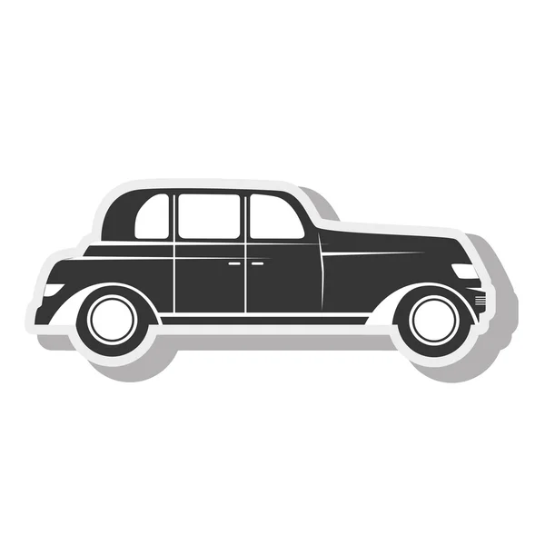 Coche negro sedán transporte diseño — Archivo Imágenes Vectoriales