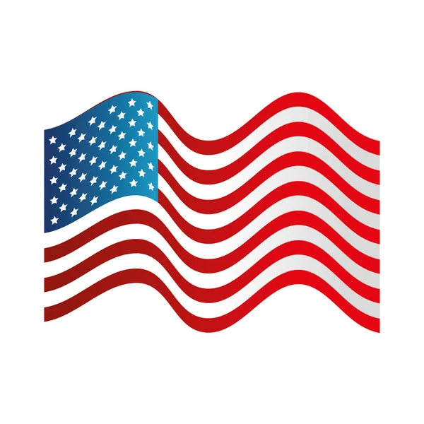 USA symbol vlajka izolované konstrukce — Stockový vektor