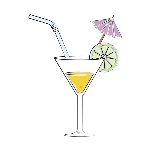Cocktail dricka sprit isolerade design — Stock vektor