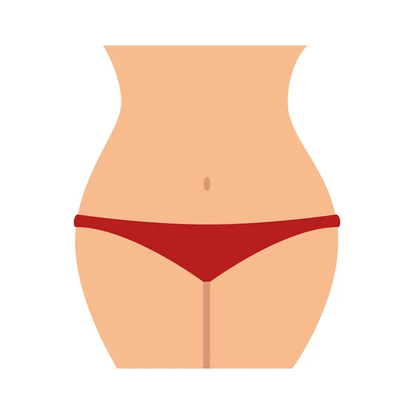 Body female red panties — Stock Vector