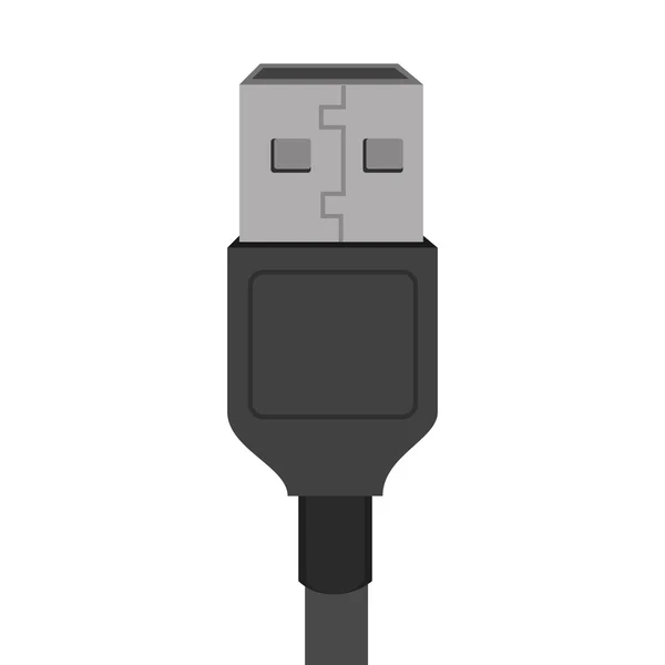 Aangesloten USB-back-ontwerp — Stockvector