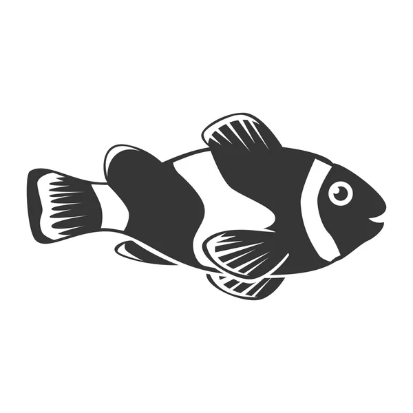 Fish sea wildlife food icon isolated — Stock Vector
