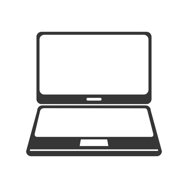 Technologia cyfrowa laptopa na białym tle — Wektor stockowy