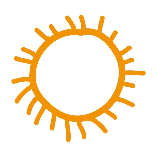 Sol soleado amarillo aislado — Archivo Imágenes Vectoriales