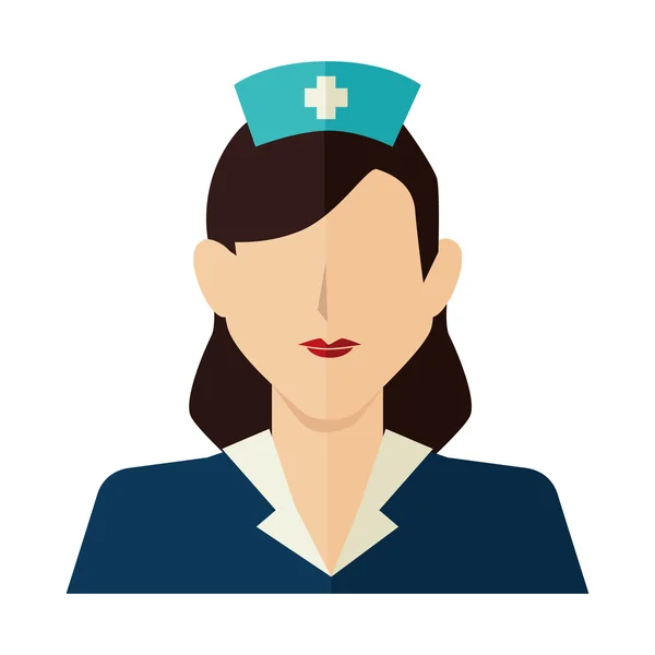 Zdravotní sestra ženská silueta designu — Stockový vektor