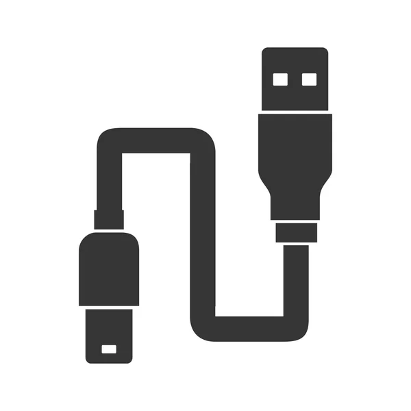 USB-кабель подключен дизайн резервного копирования — стоковый вектор