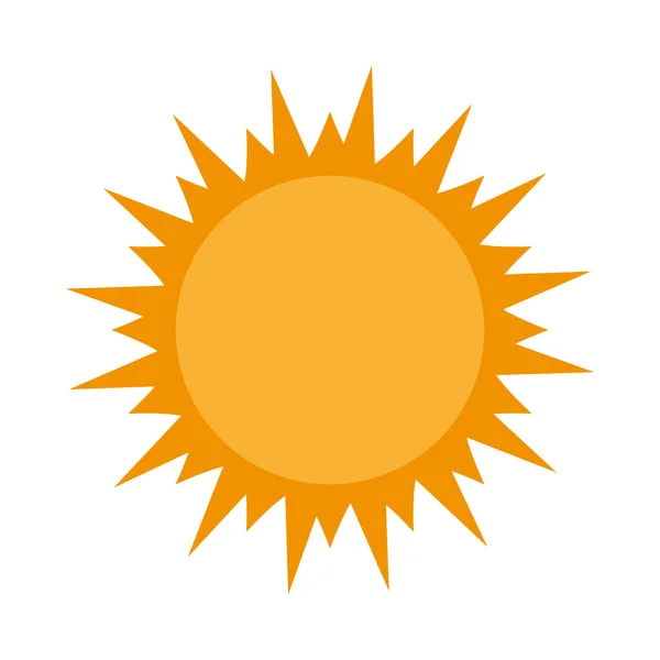 Sonne sonnig gelb isoliert — Stockvektor