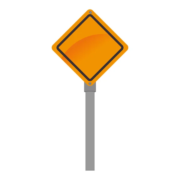 Signal yellow blank traffic design — Stock Vector