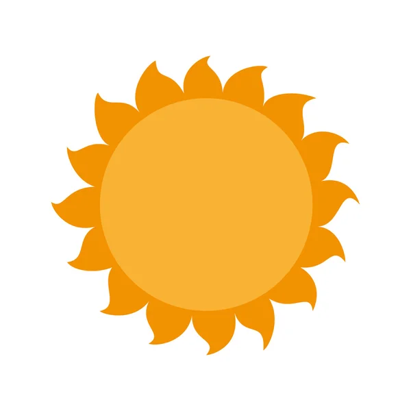 Sole soleggiato giallo isolato — Vettoriale Stock