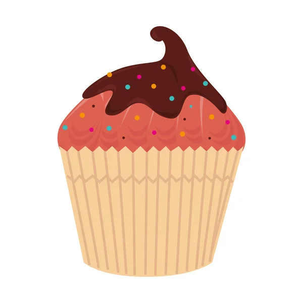 杯子蛋糕甜点甜孤立 — 图库矢量图片