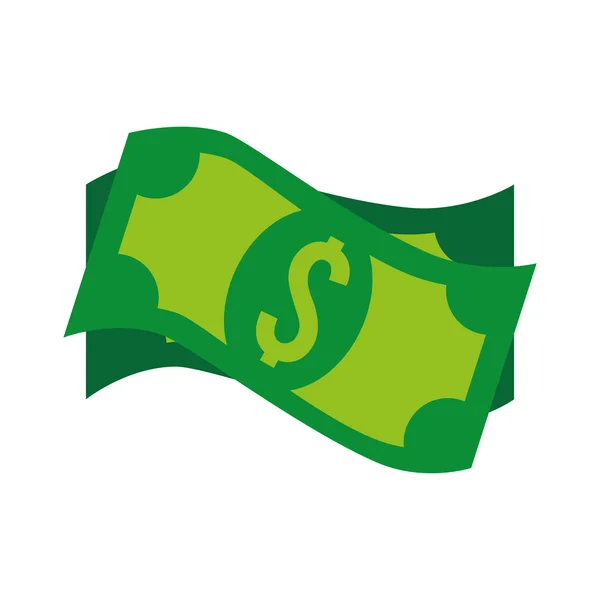 Γραμμάτια Δολάριο μετρητά χρήματα απομονωμένες — Διανυσματικό Αρχείο
