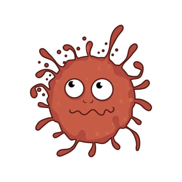 Bactérie virus germe expression faciale conception — Image vectorielle