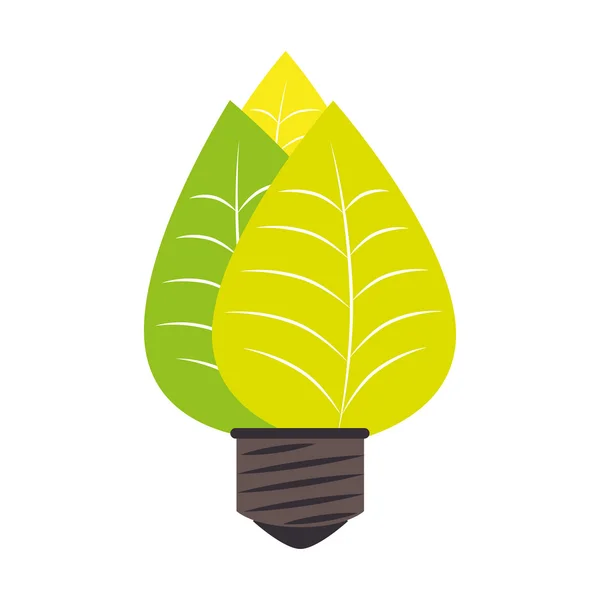 Bulb energy recycle envioment nature design — Stock Vector