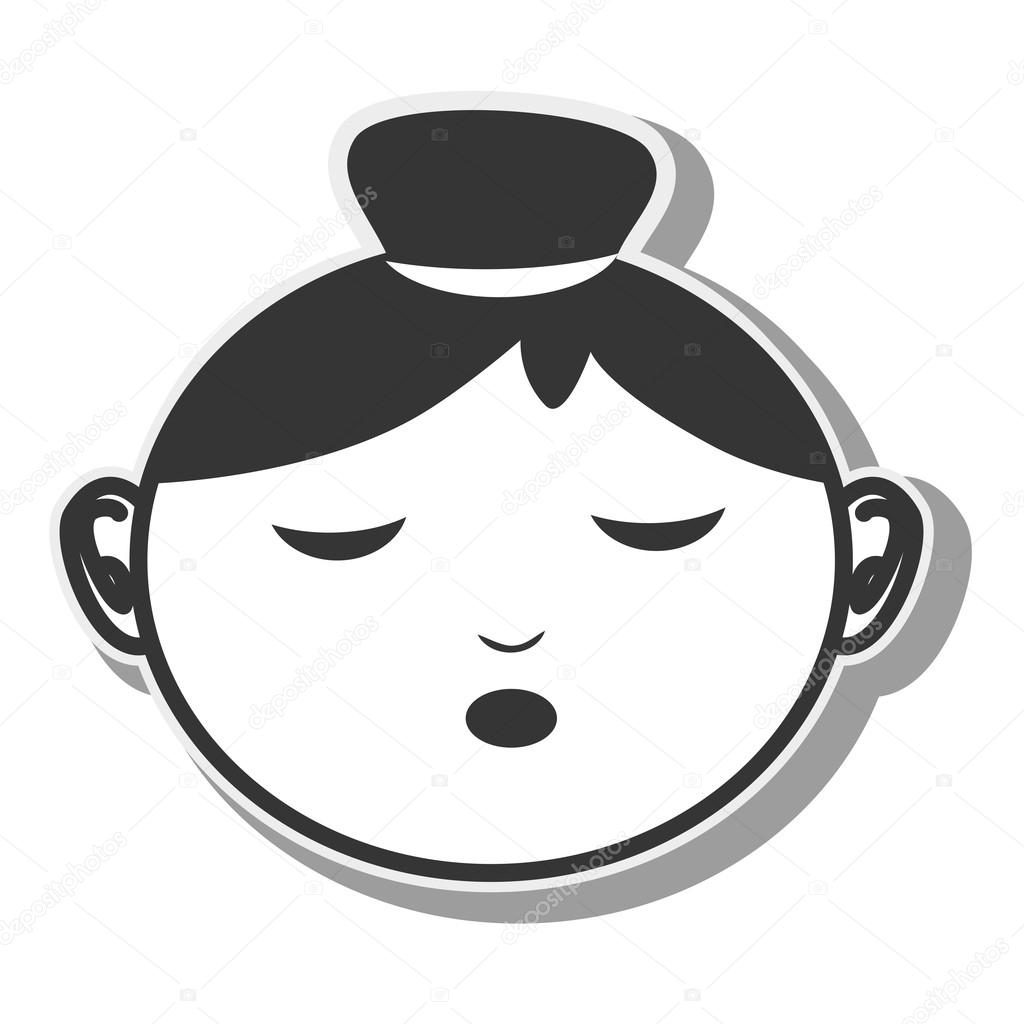 顔女性閉じた目デザイン ストックベクター C Yupiramos