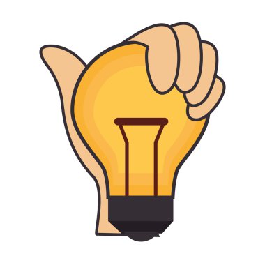 ampul el ışık fikir yaratıcı tasarım
