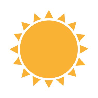 güneş güneşli sarı izole