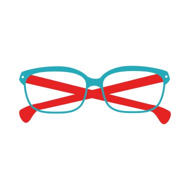 gözlük mavi ve kırmızı cam moda