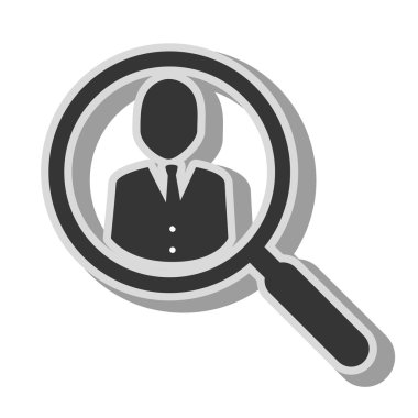 Arama siluet adam izole