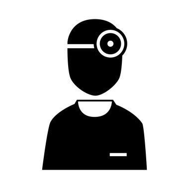 siluet simge personel tıbbi hizmet izole