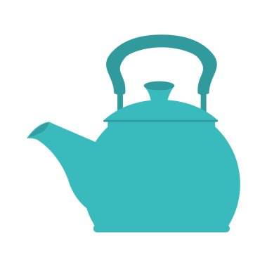 izole simgesi çaydanlık sıcak mutfak malzemesi