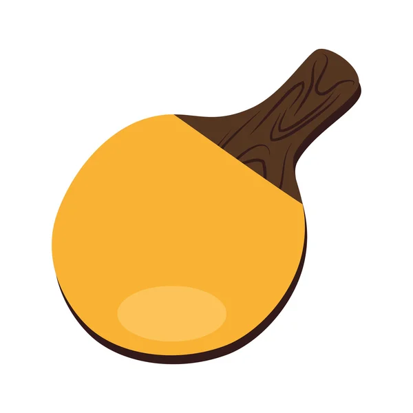 Raquette caoutchouc bois jaune — Image vectorielle