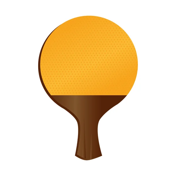 Racket wooden rubber yellow — стоковый вектор