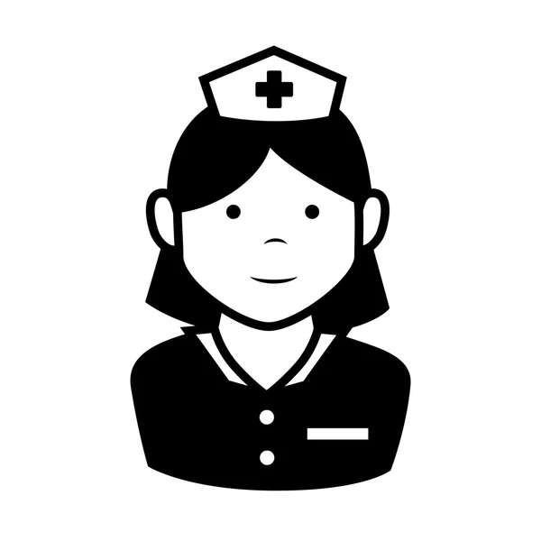ผู้หญิงออกแบบการ์ตูนพยาบาล — ภาพเวกเตอร์สต็อก