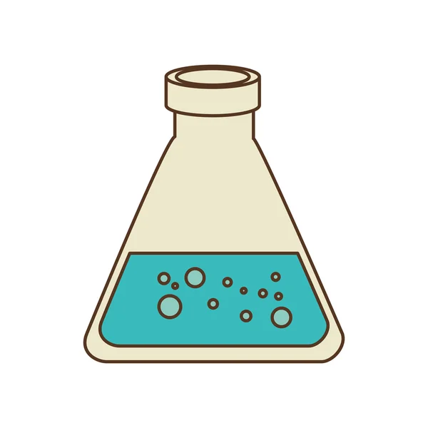 Fles met erlenmeyer — Stockvector