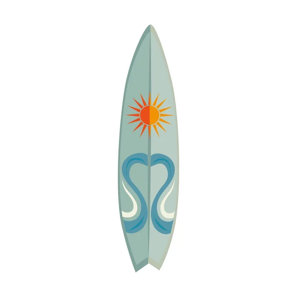 Surf planche surf design design isolé — Image vectorielle