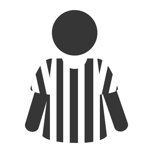 Pictogram scheidsrechter voetbal Amerikaanse — Stockvector