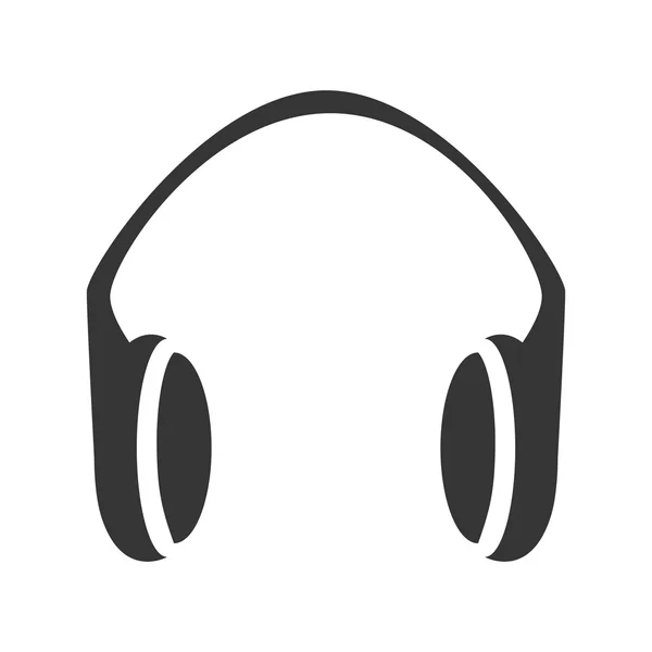 Auriculares música estéreo diseño de sonido — Vector de stock