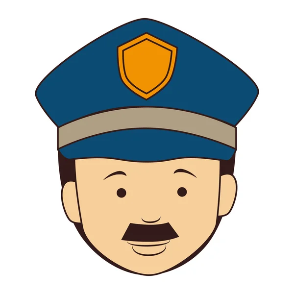 Icono hombre policía seguridad aislado — Vector de stock