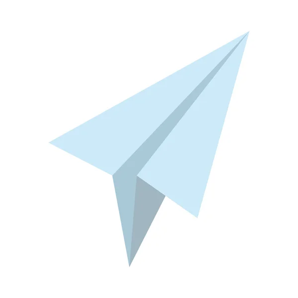 Icon paper plane design isolated — Stock Vector