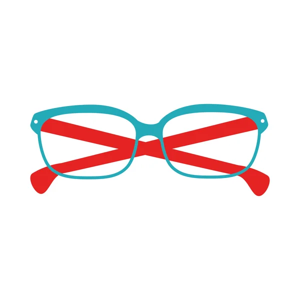 Brille blaues und rotes Modeglas — Stockvektor